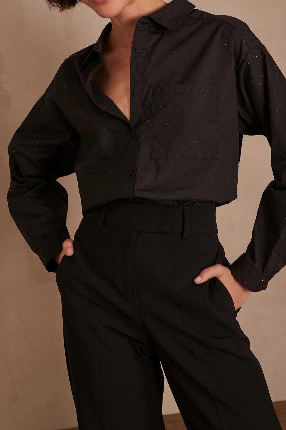 Chemise PEPITE STRASS Maison 123 seconde main photo 1