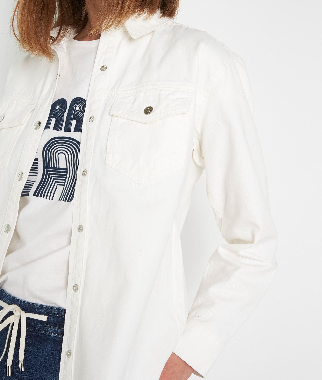 Chemise en coton blanc Arlene Maison 123 seconde main photo 2