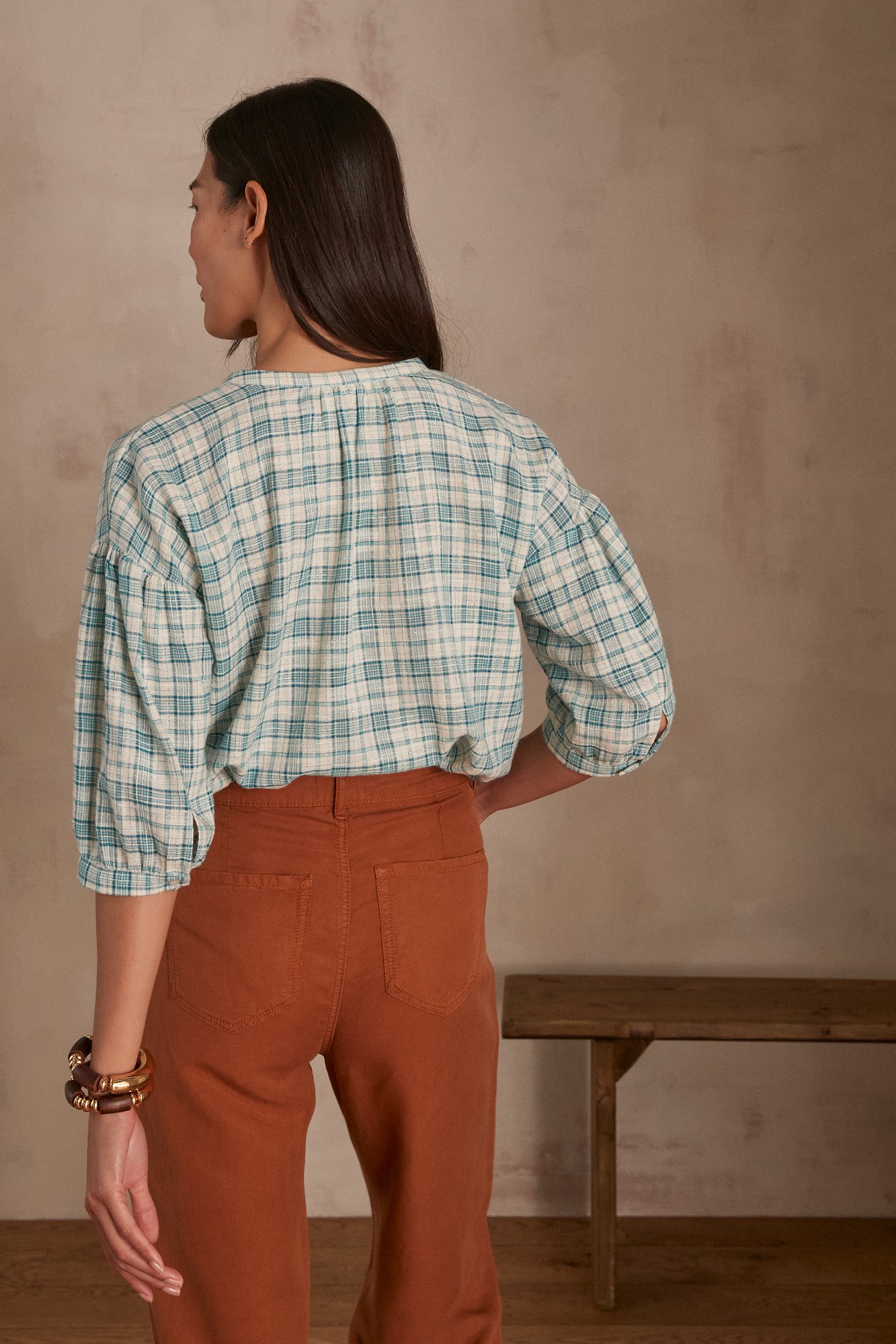 Blouse à carreaux BELLE Maison 123 seconde main photo 2
