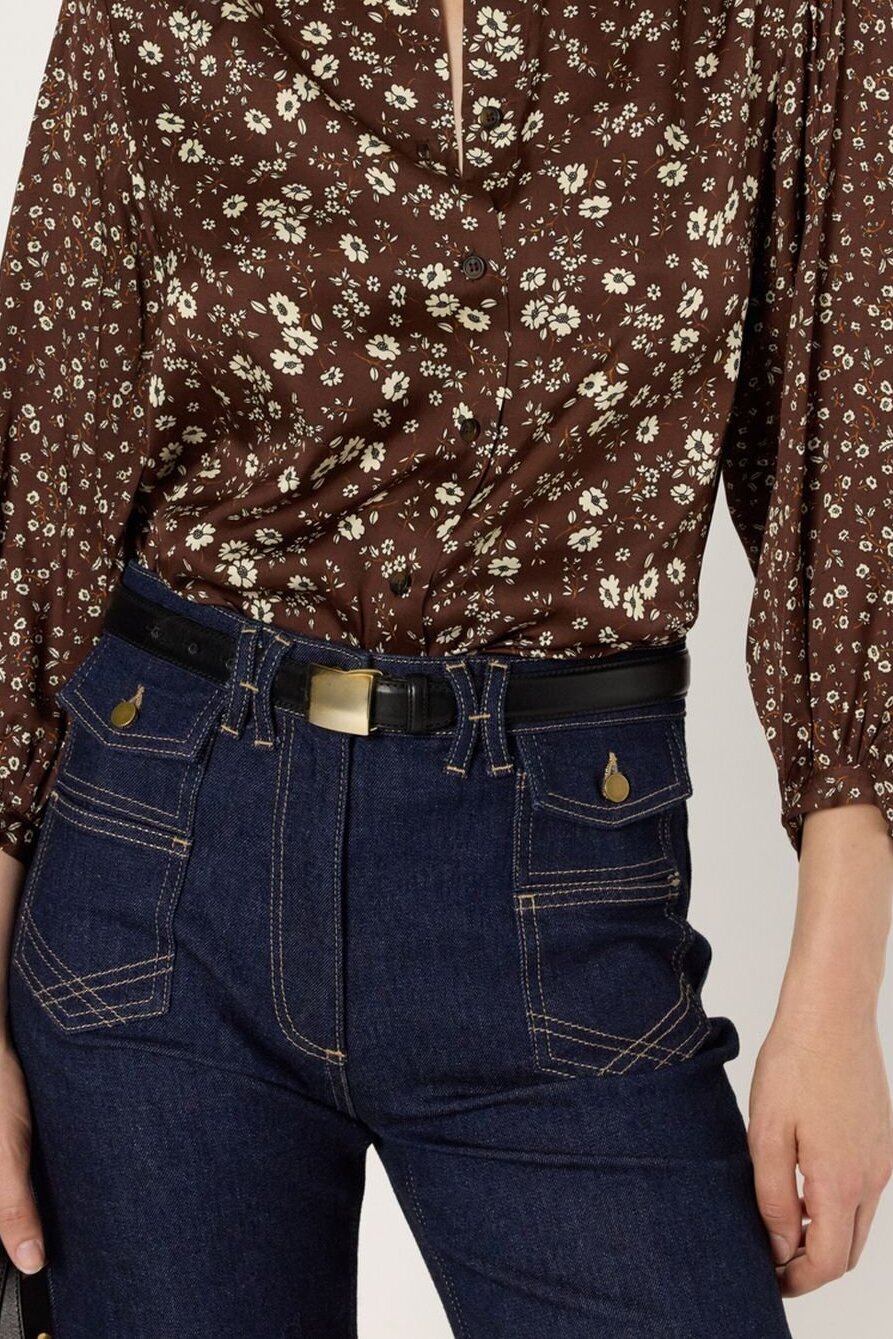 Chemise à fleurs en satin - ANAELLE Gerard Darel seconde main photo 5