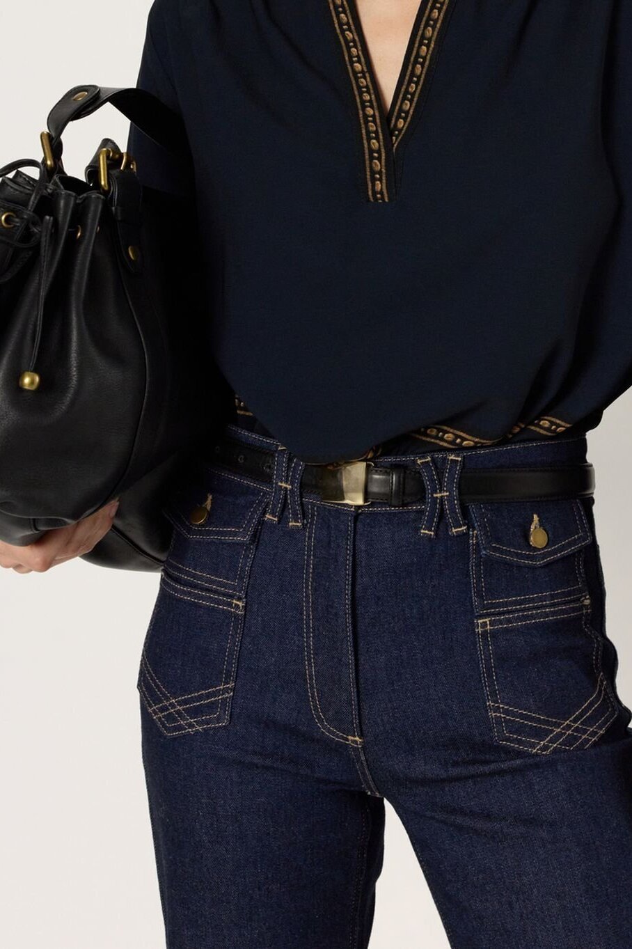 Blouse unie à frises - AURELIE Gerard Darel seconde main photo 5