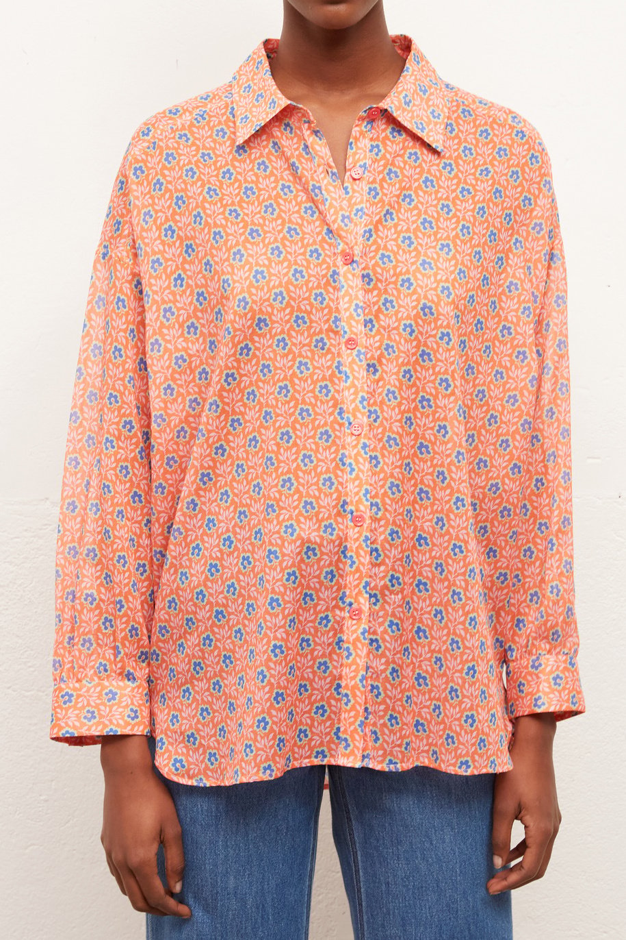 NAPOLI - Chemise en voile de coton imprimé Gerard Darel seconde main photo 4
