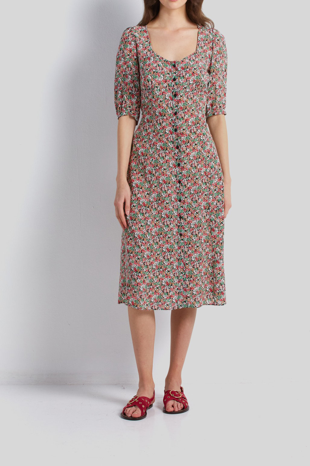 Robe boutonnée à motif - JAHLYA Gerard Darel seconde main photo 4