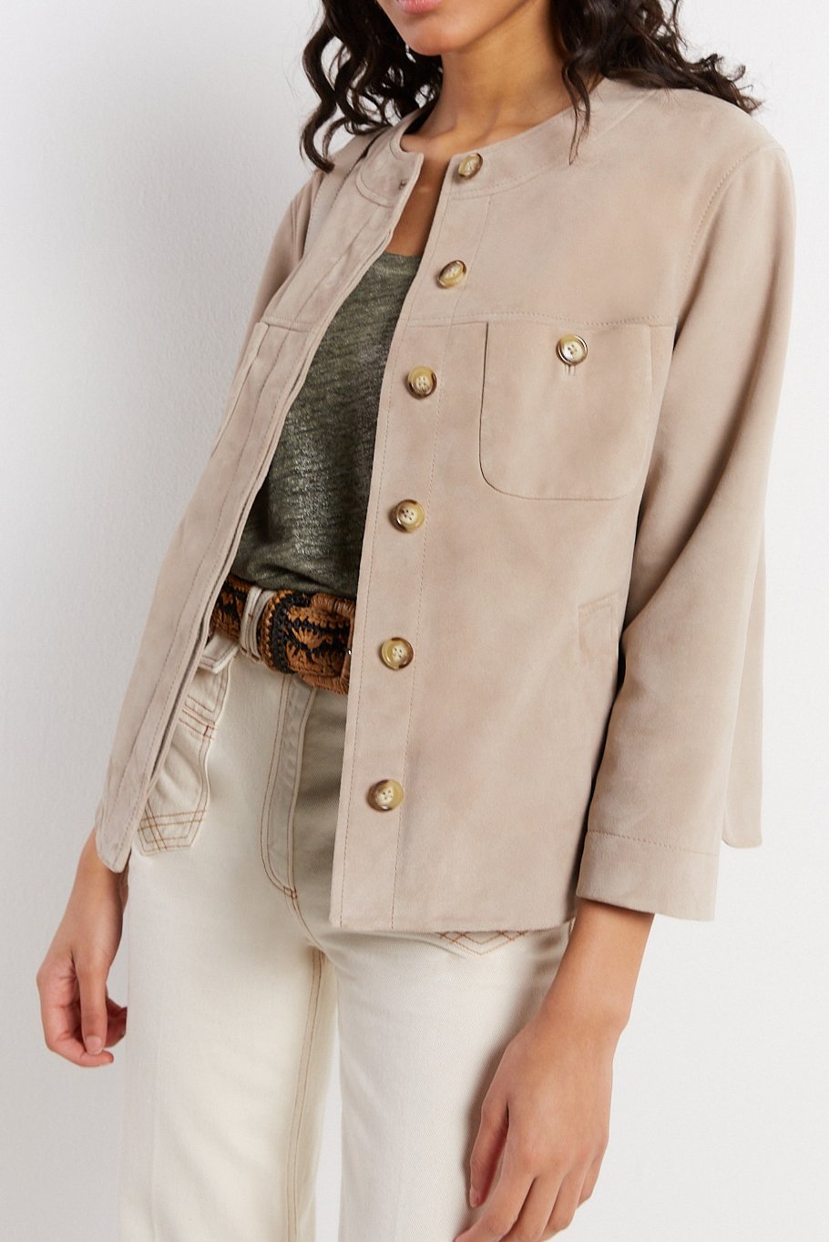 Veste en cuir velours - MARGOT Gerard Darel seconde main photo 5