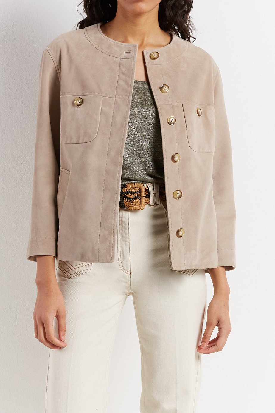 Veste en cuir velours - MARGOT Gerard Darel seconde main photo 2