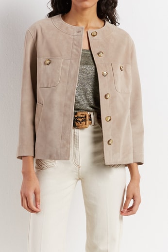 Veste en cuir velours - MARGOT Gerard Darel seconde main photo 2