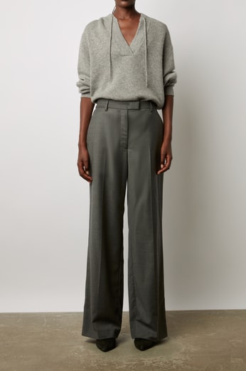 Pantalon large en flanelle unie - DALI Gerard Darel seconde main photo 2