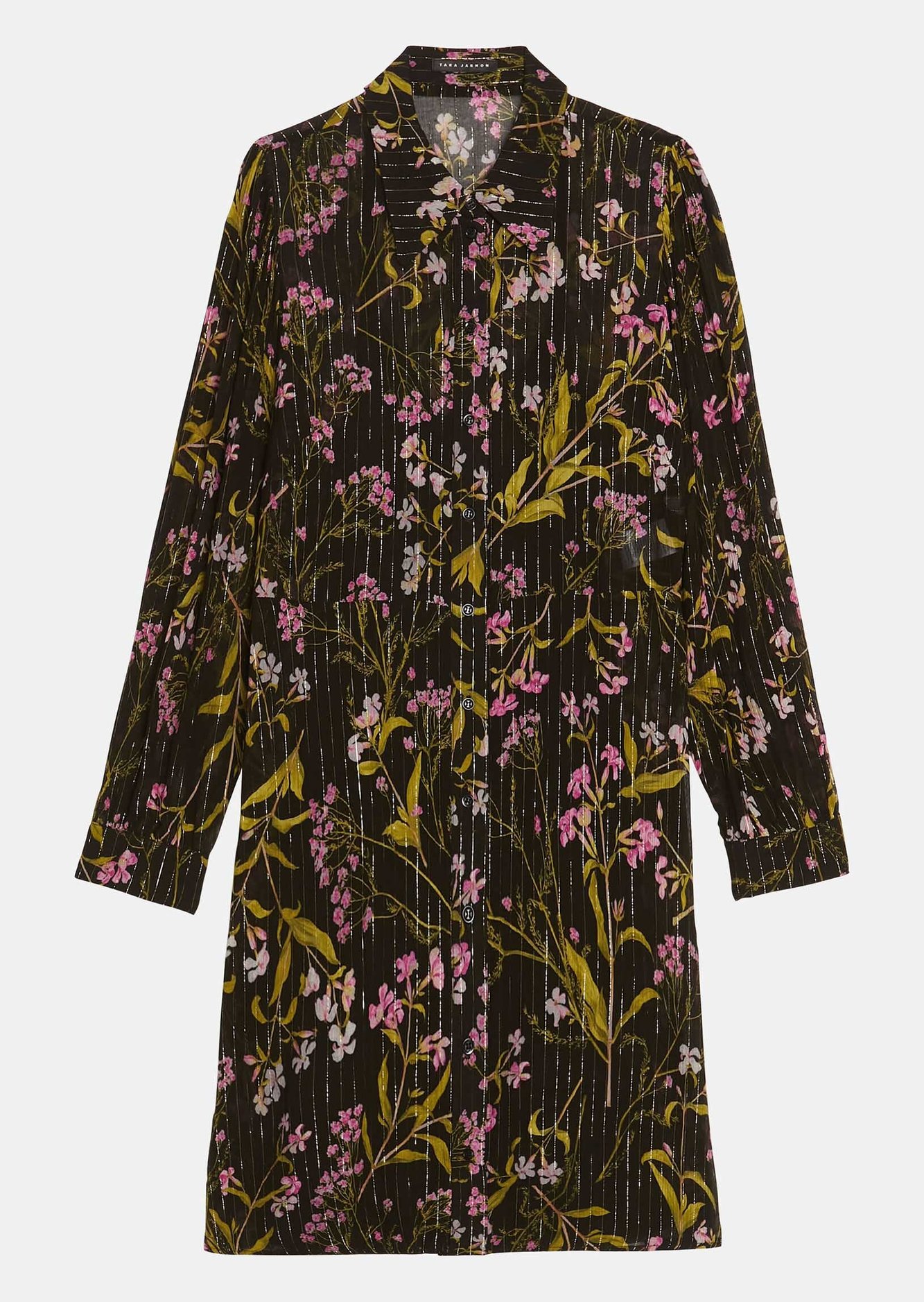 Robe Rolia noire imprimé fleuri en lurex Tara Jarmon seconde main photo 1