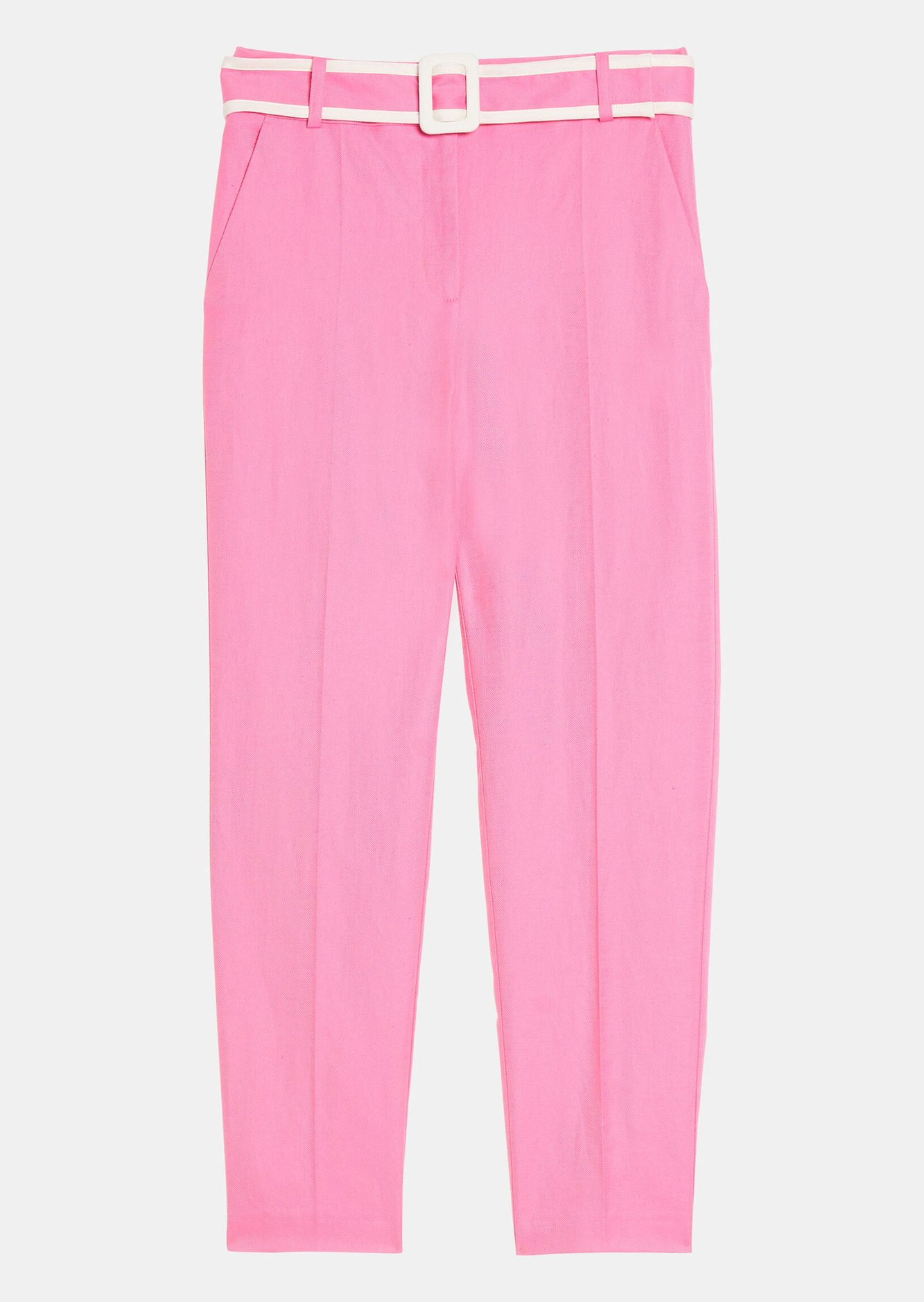 Pantalon Patricia rose en lin Tara Jarmon seconde main photo 1