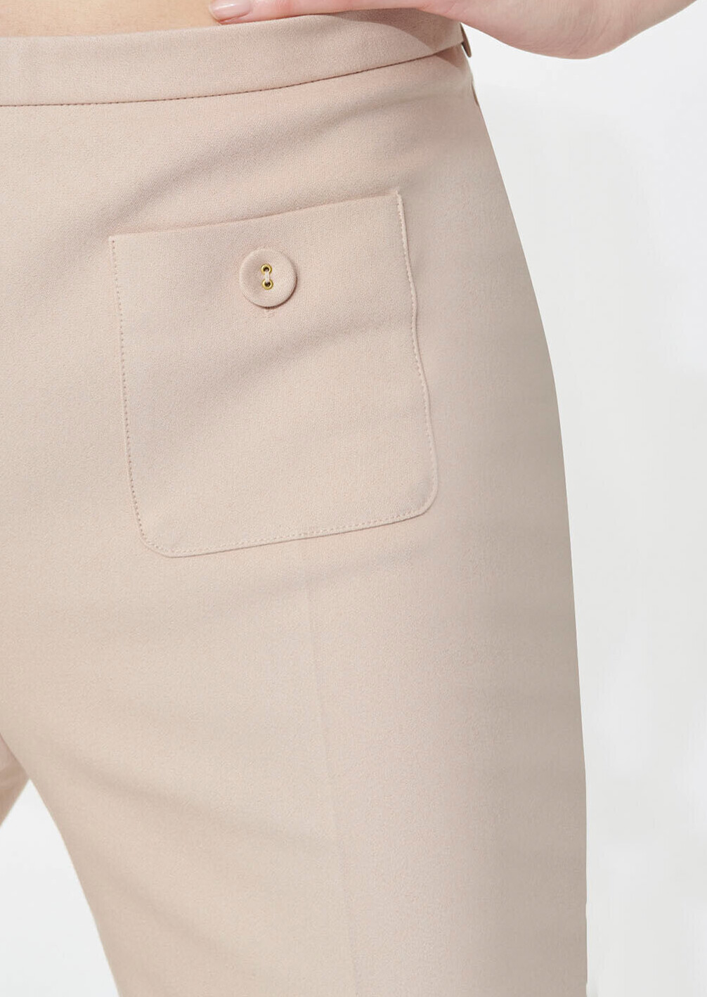 Pantalon Paquerette beige en coton Tara Jarmon seconde main photo 4