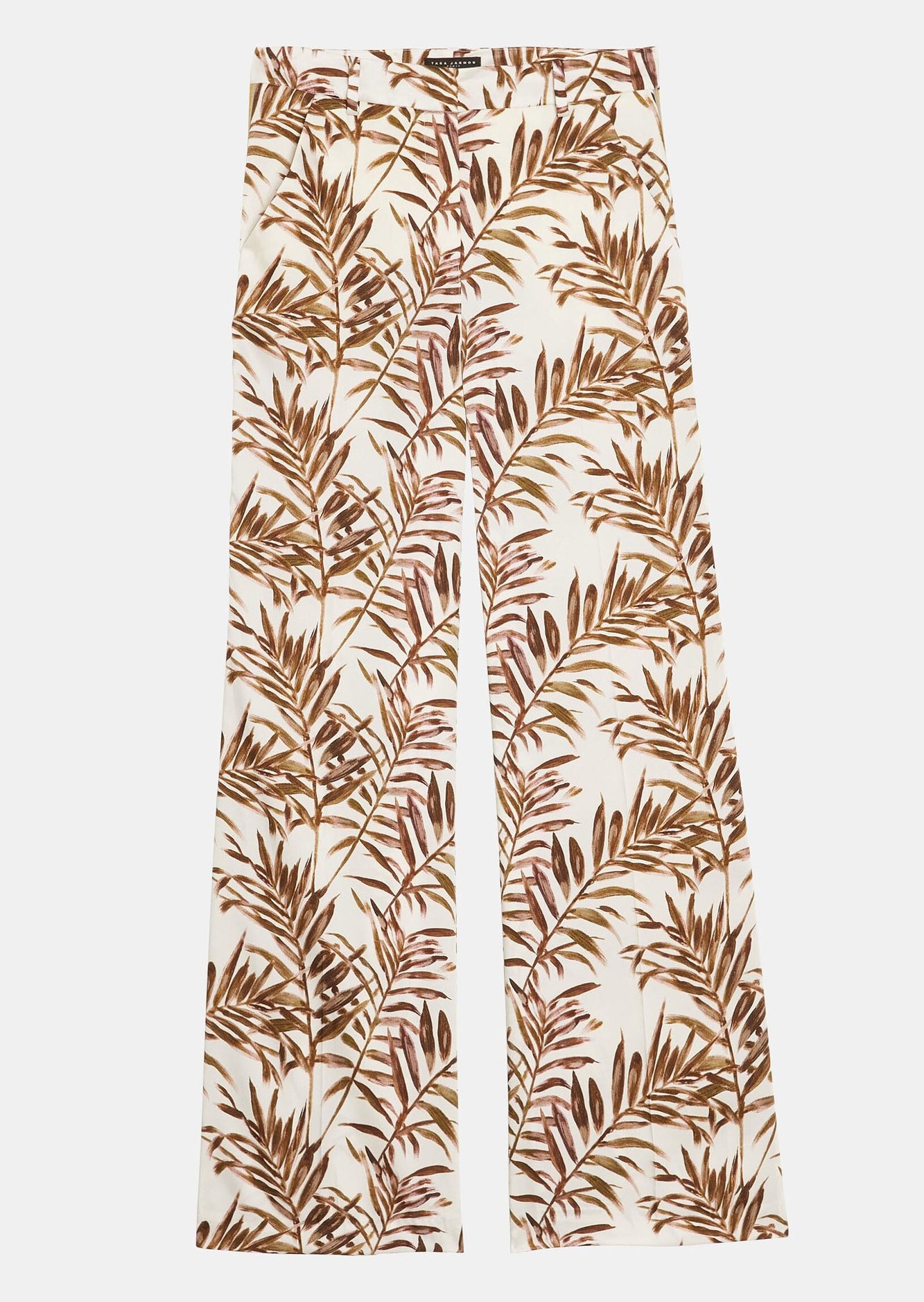 Pantalon Pop écru imprimé palmes Tara Jarmon seconde main photo 1