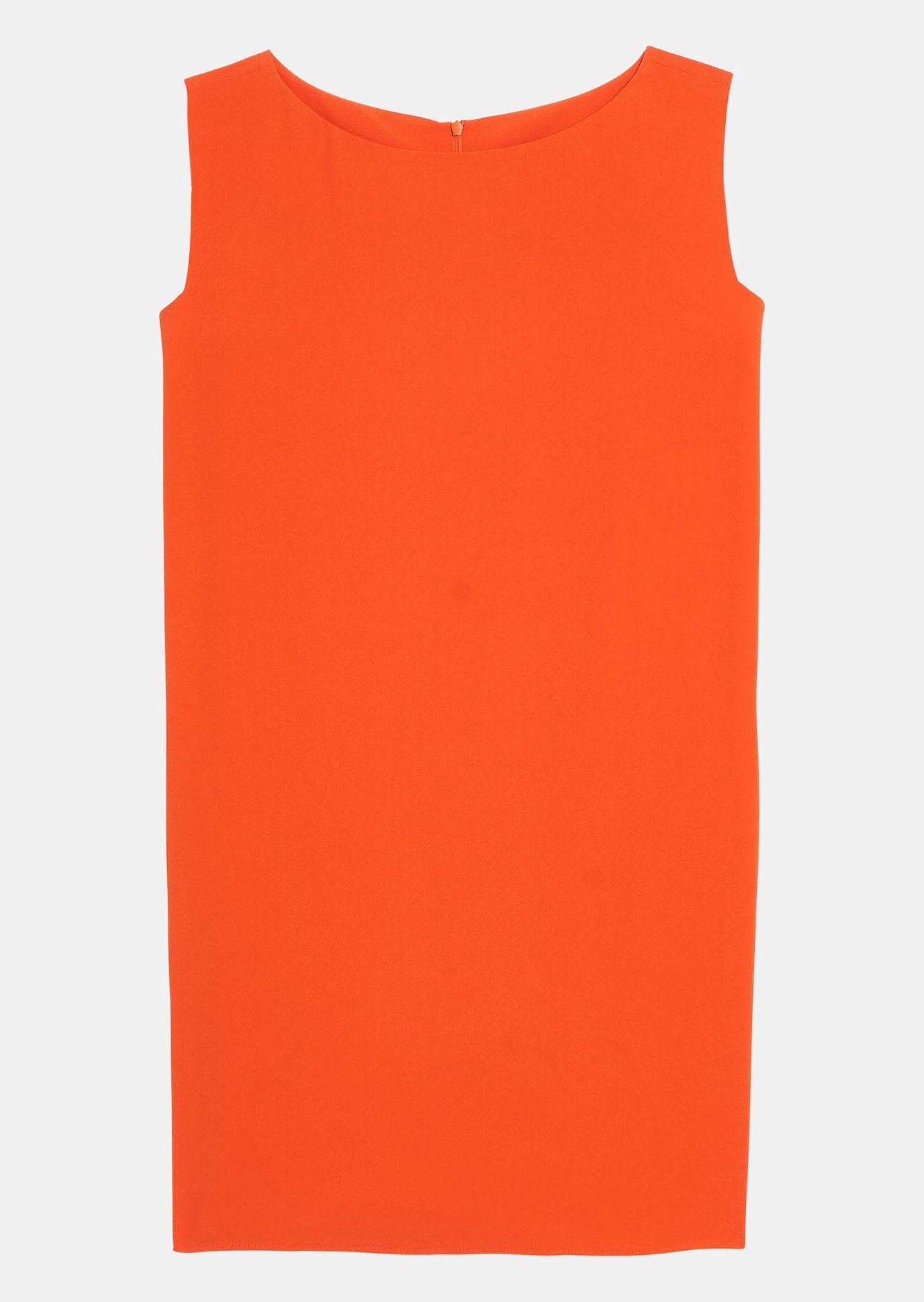 Robe trois trous Rougir orange en crêpe Tara Jarmon seconde main photo 1