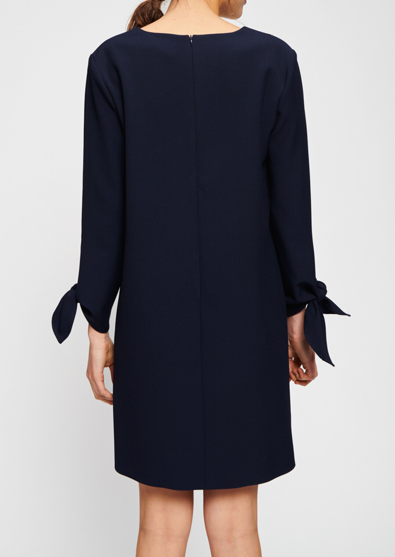 Robe bijou bleu nuit en toile gabardine Tara Jarmon seconde main photo 5