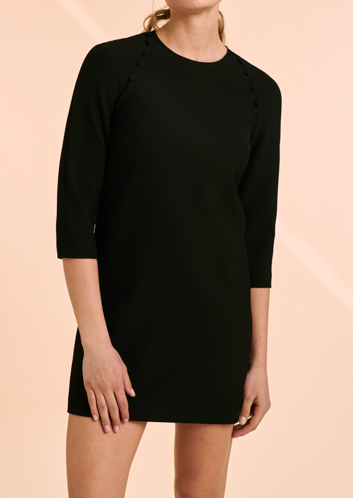 Robe Renata noire en toile double Tara Jarmon seconde main photo 1