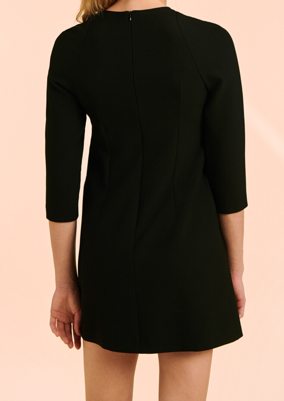 Robe Renata noire en toile double Tara Jarmon seconde main photo 3