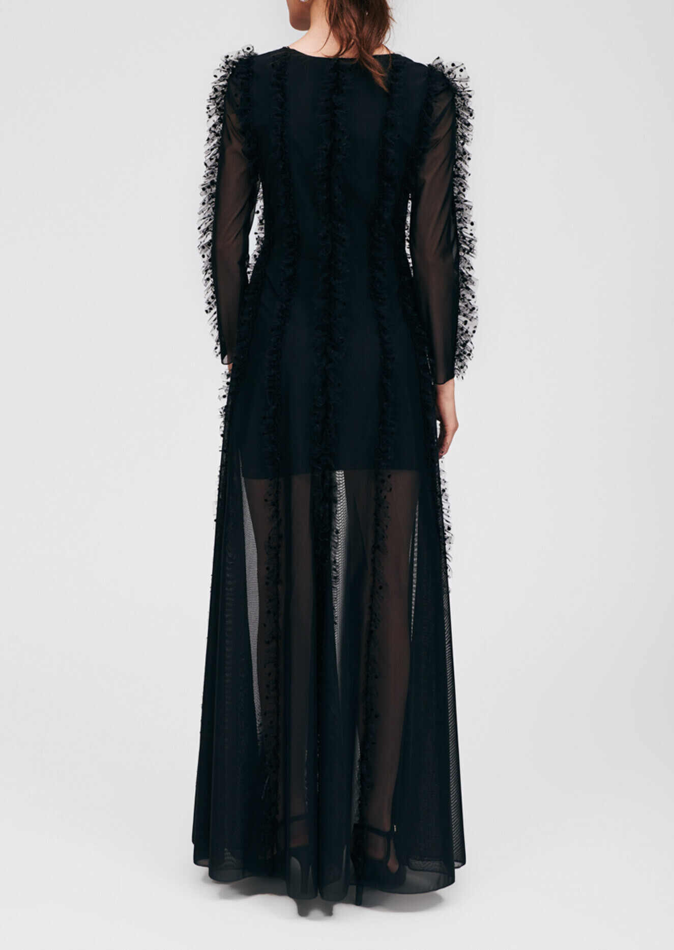 Robe longue noire plumetis Tara Jarmon seconde main photo 3