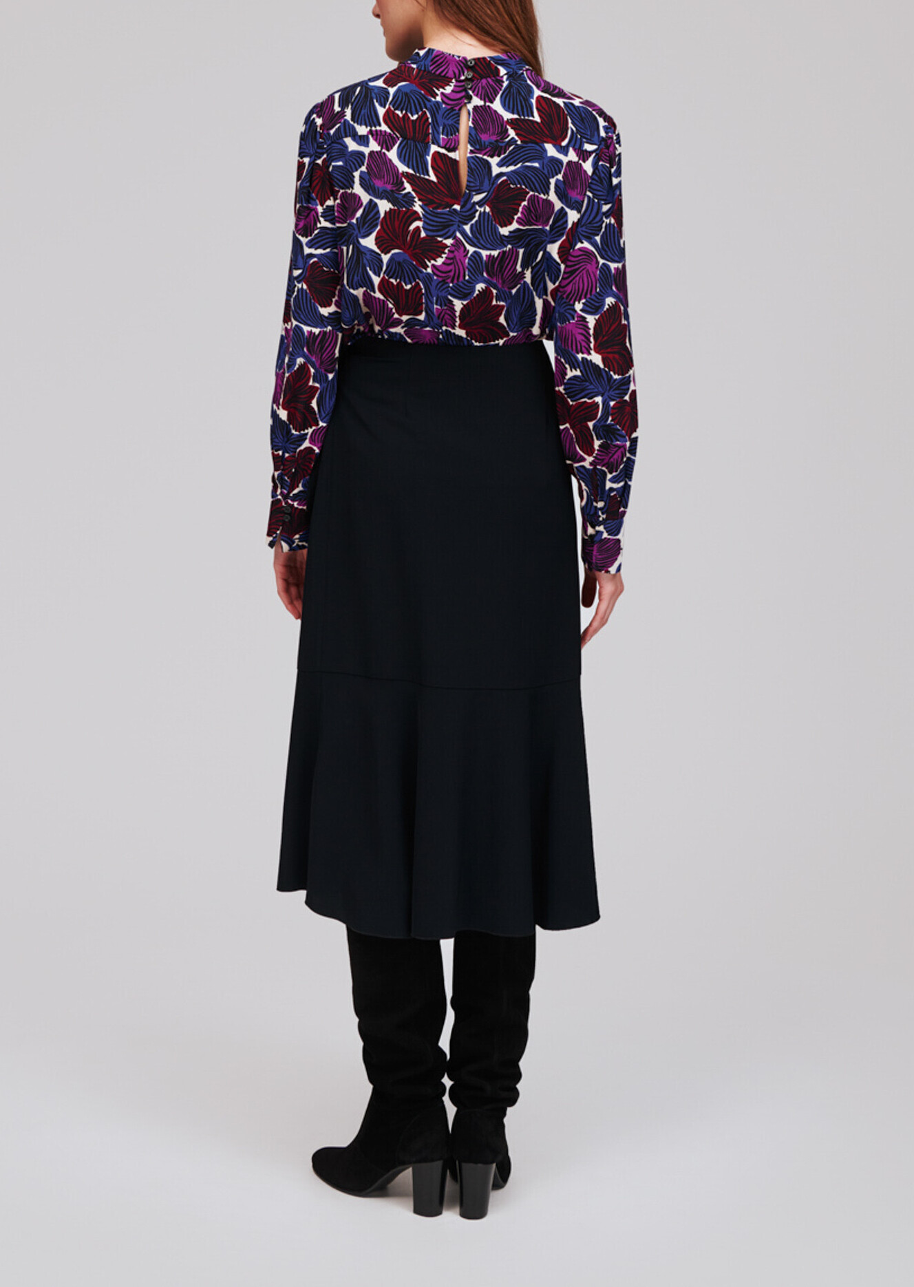 Jupe longue noire en viscose Tara Jarmon seconde main photo 3