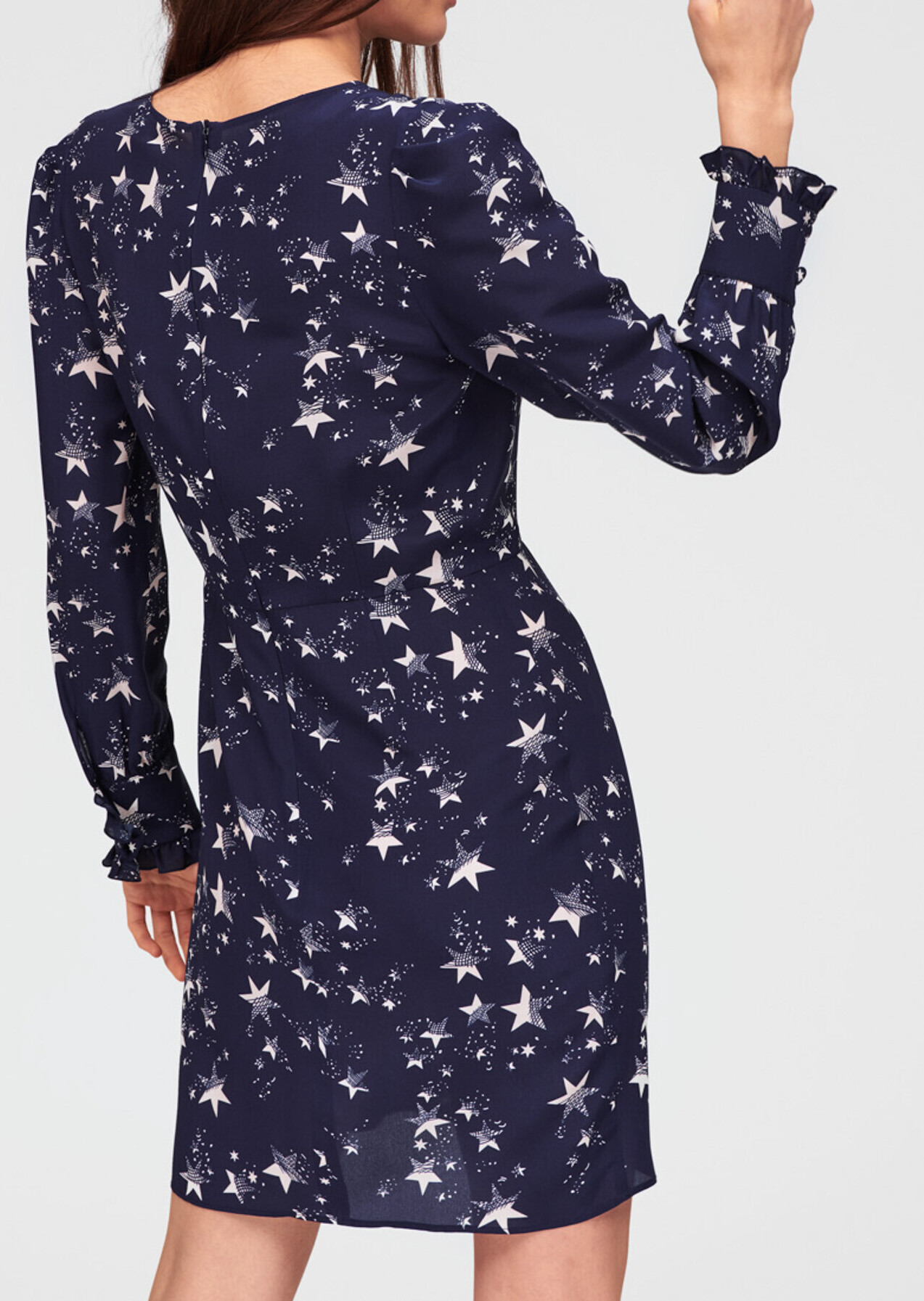 Robe bleu nuit motif étoile Tara Jarmon seconde main photo 4