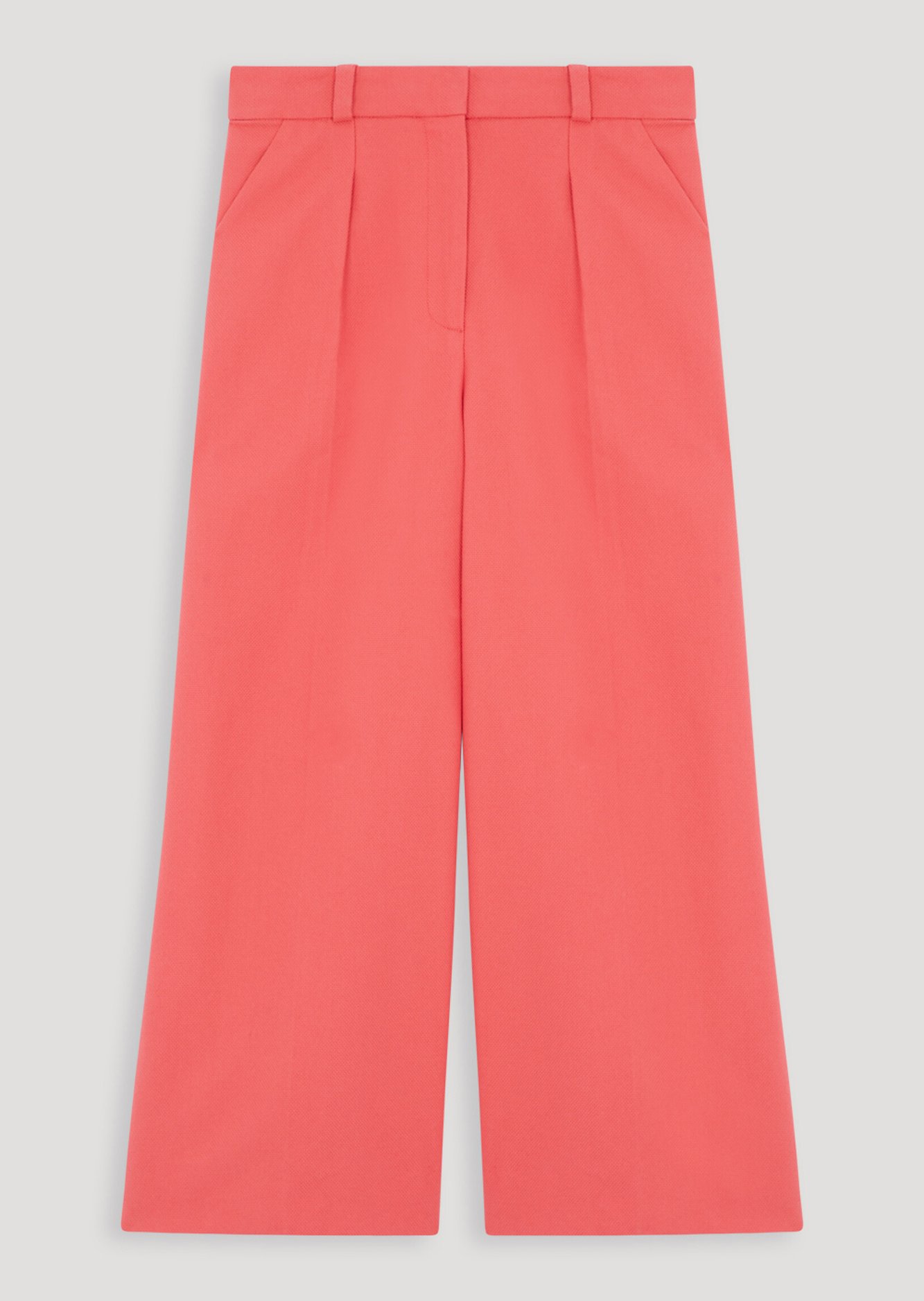 Pantalon jambes larges vieux rose en coton piqué Tara Jarmon seconde main photo 1