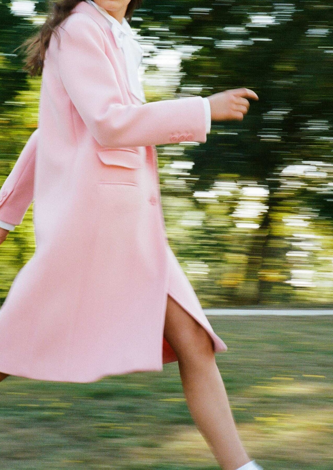 Manteau Mariana rose pâle en drap caban Tara Jarmon seconde main photo 2