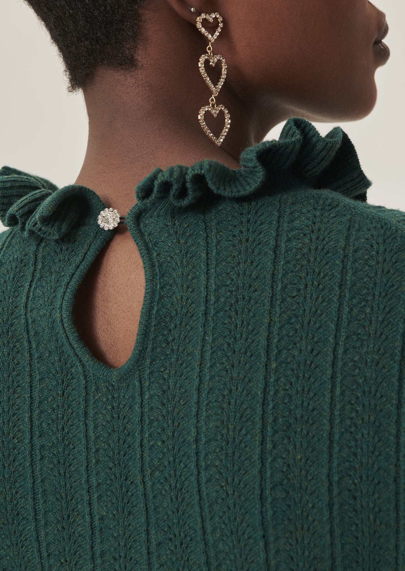Pull Parigi vert en maille identitaire Tara Jarmon seconde main photo 5
