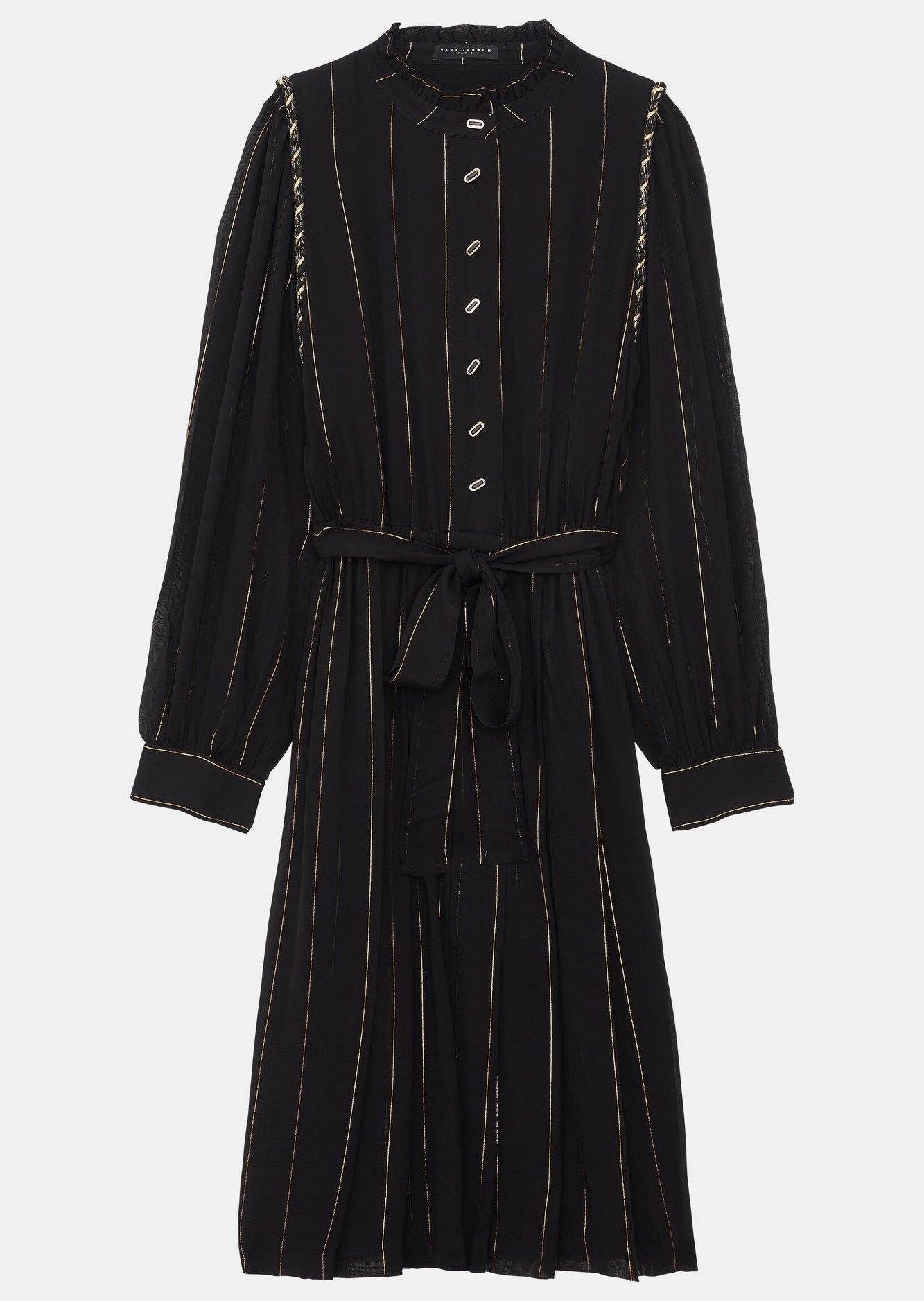 Robe Resima noir à rayures en lurex Tara Jarmon seconde main photo 1