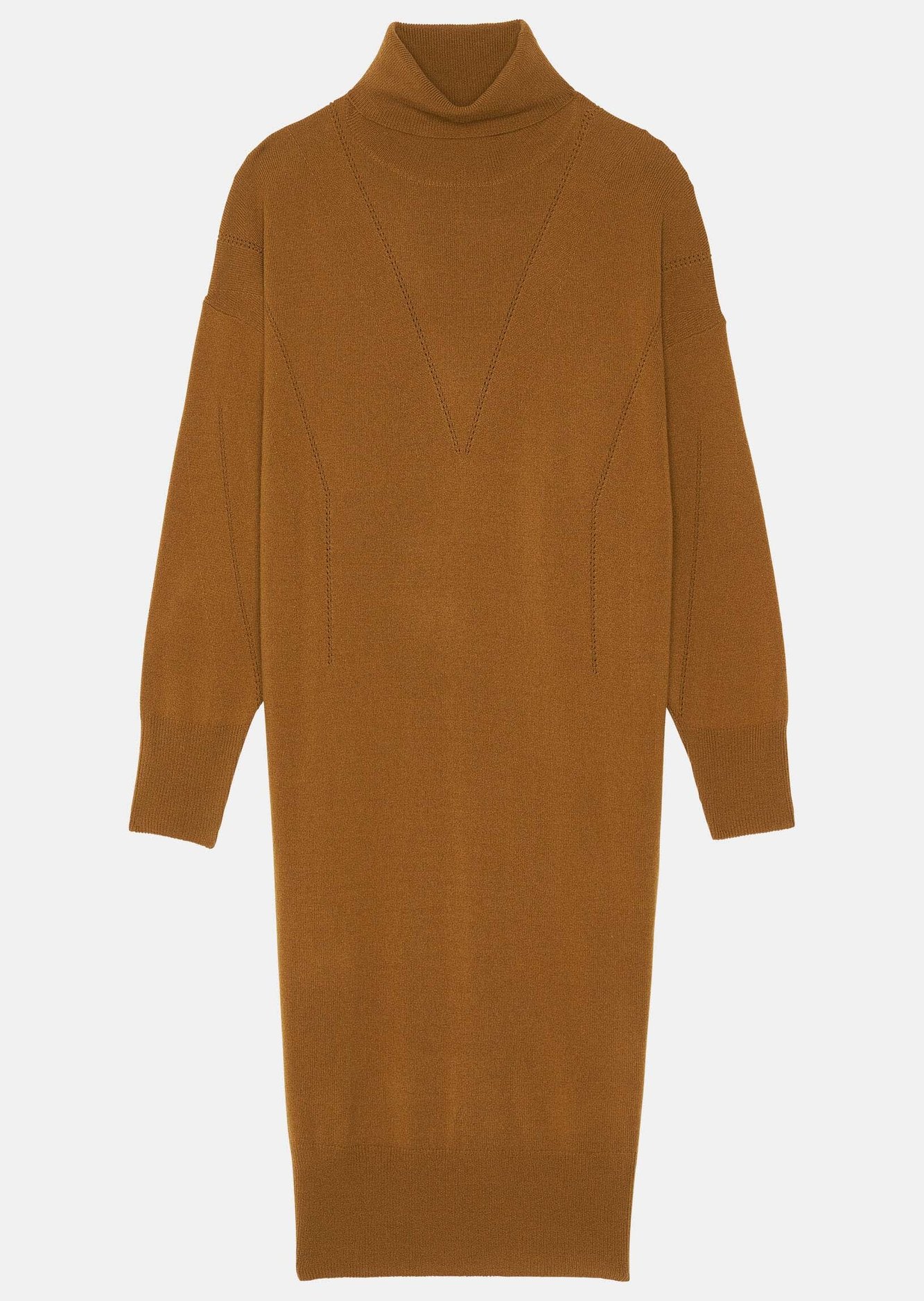Robe pull Rybbi bronze en merinos et cachemire Tara Jarmon seconde main photo 1