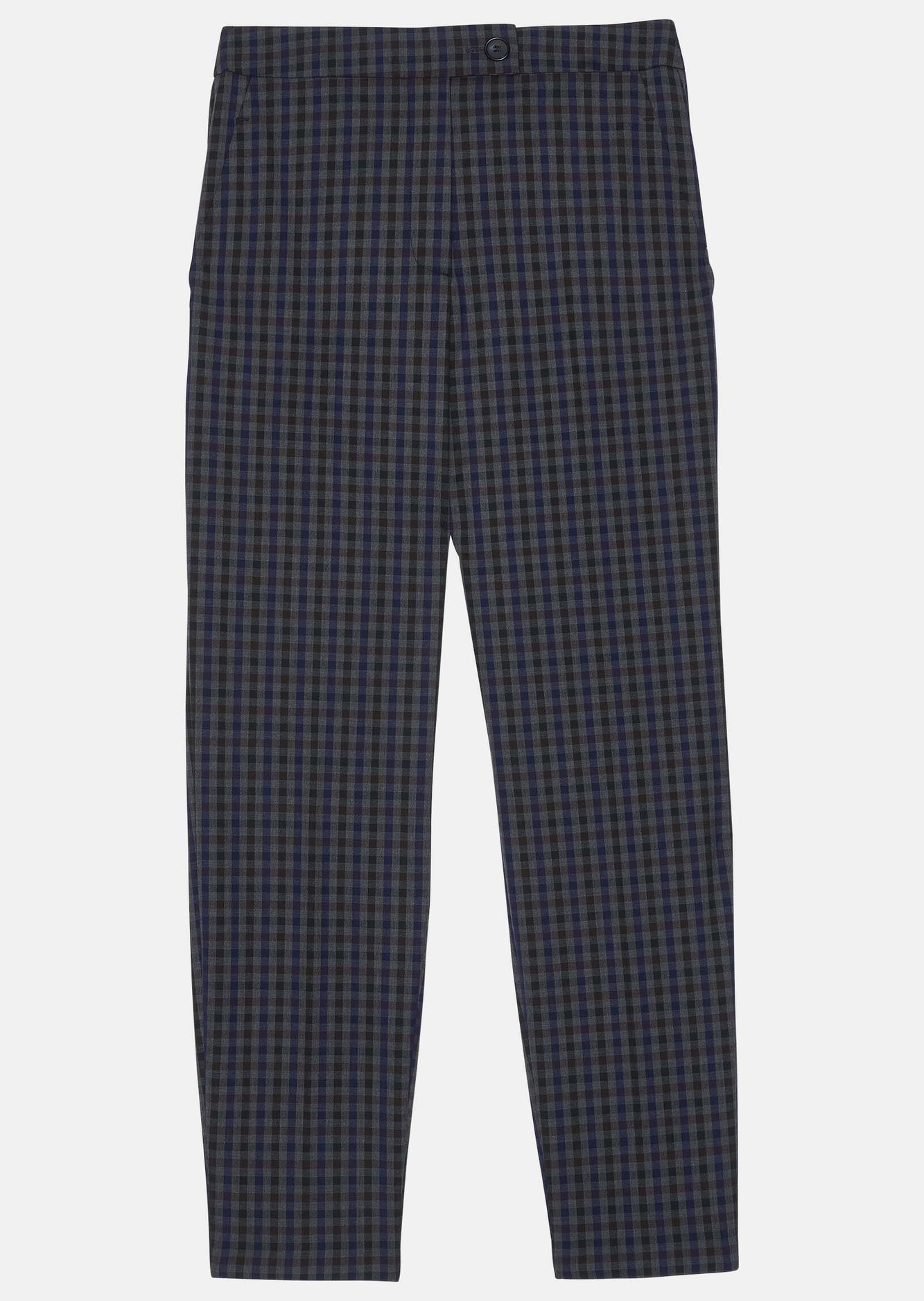 Pantalon gris en vichy Tara Jarmon seconde main photo 1