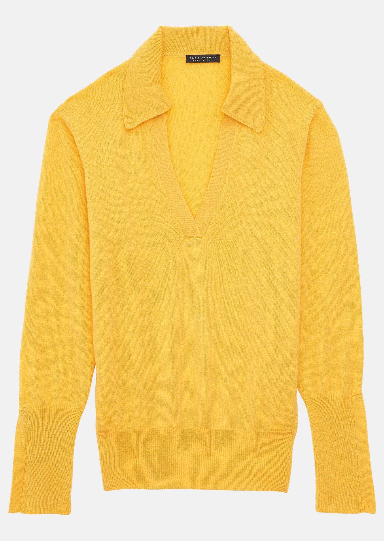 Pull Polo jaune en cachemire Tara Jarmon seconde main photo 1