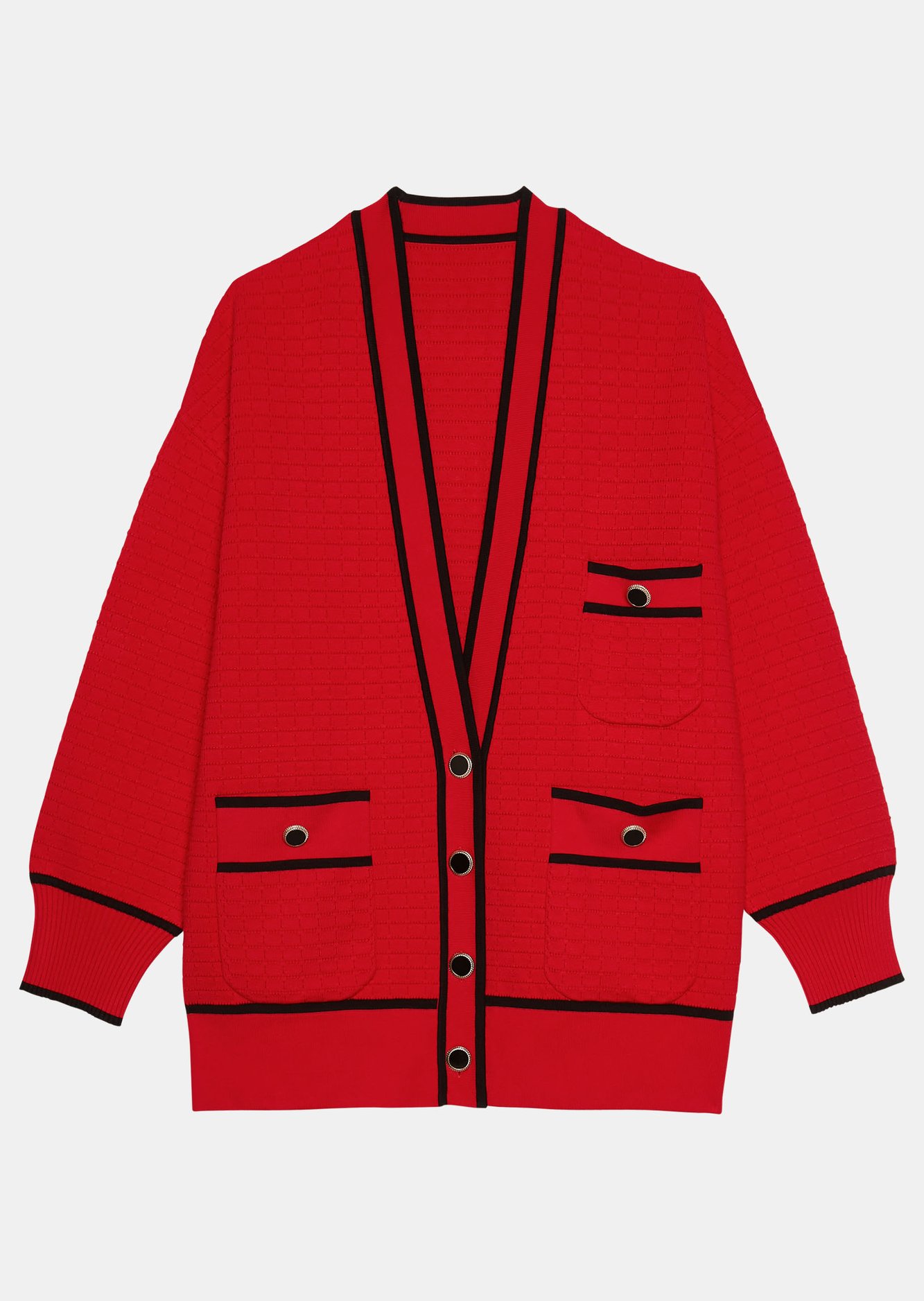 Gilet Gabriella rouge en maille Tara Jarmon seconde main photo 1