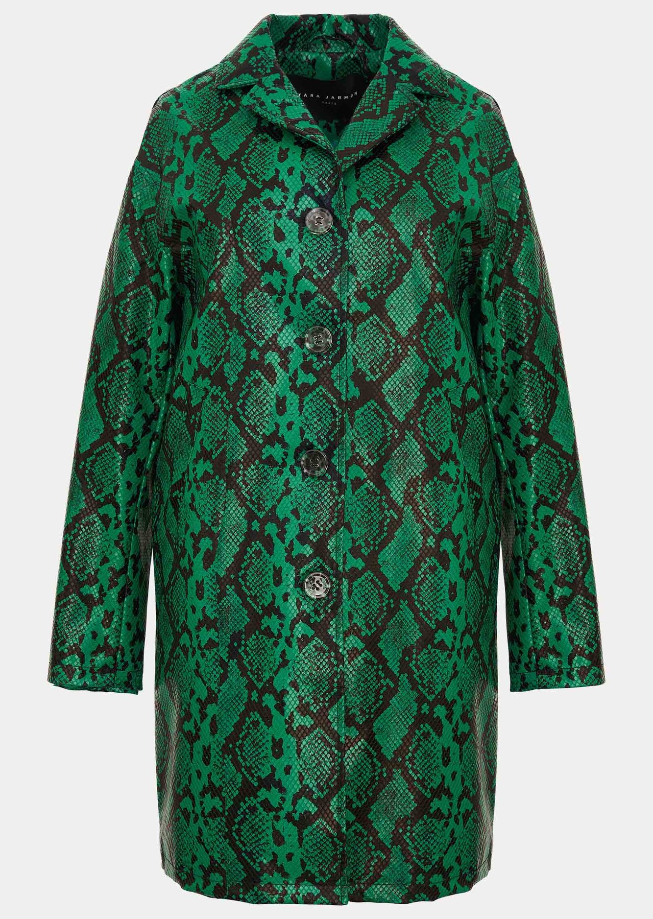 Manteau Manray vert motif python Tara Jarmon seconde main photo 1