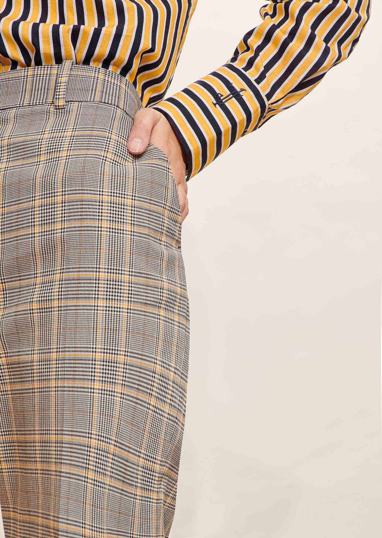 Pantalon Piper noir en tartan Tara Jarmon seconde main photo 4
