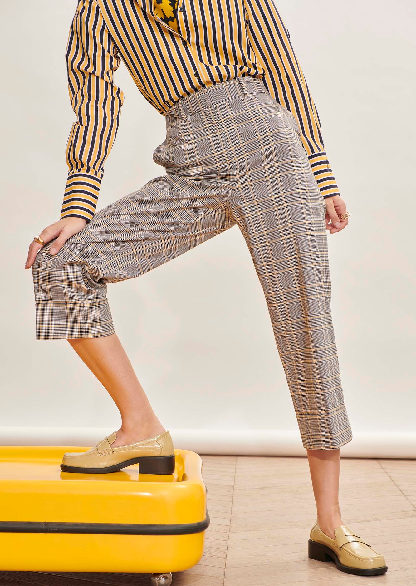 Pantalon Piper noir en tartan Tara Jarmon seconde main photo 5