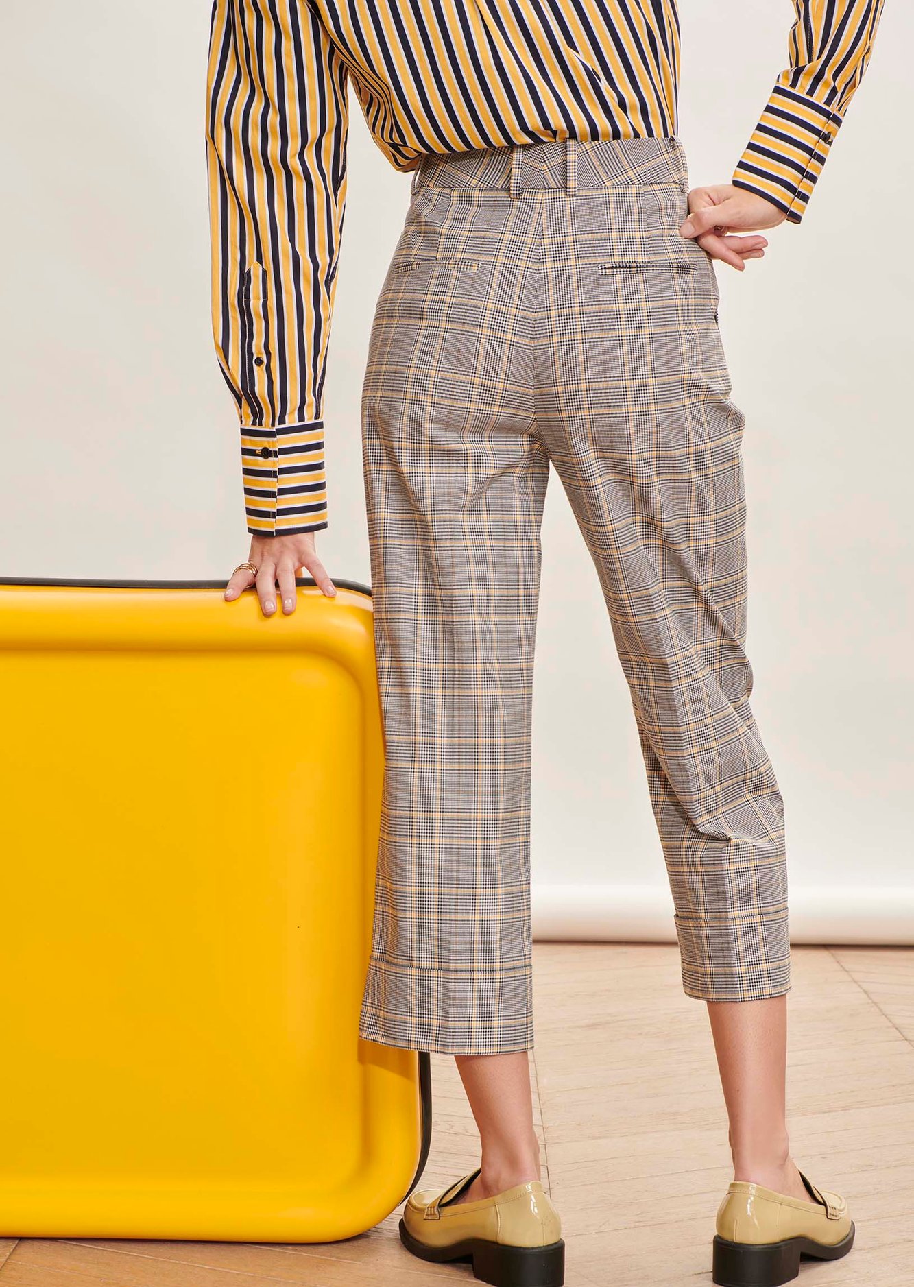 Pantalon Piper noir en tartan Tara Jarmon seconde main photo 6