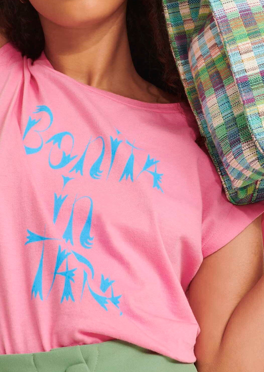 T-shirt Tenerife rose en coton Tara Jarmon seconde main photo 6