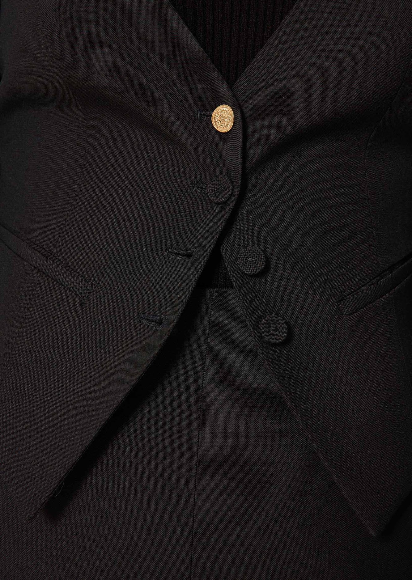 Gilet d'homme Gianna noir en toile tailleur Tara Jarmon seconde main photo 3