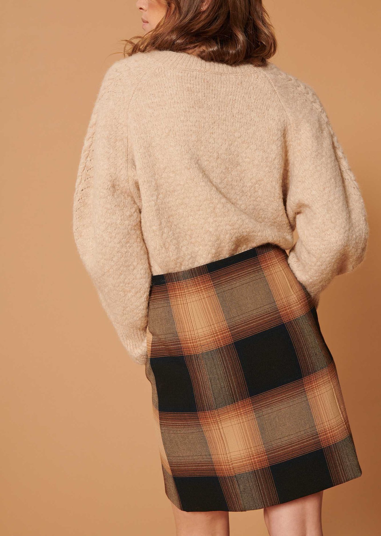 Jupe Jacomina marron en tartan Tara Jarmon seconde main photo 6