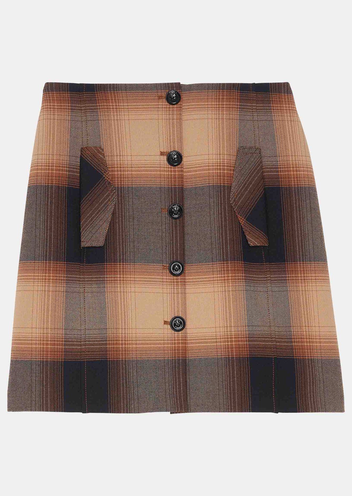 Jupe Jacomina marron en tartan Tara Jarmon seconde main photo 1