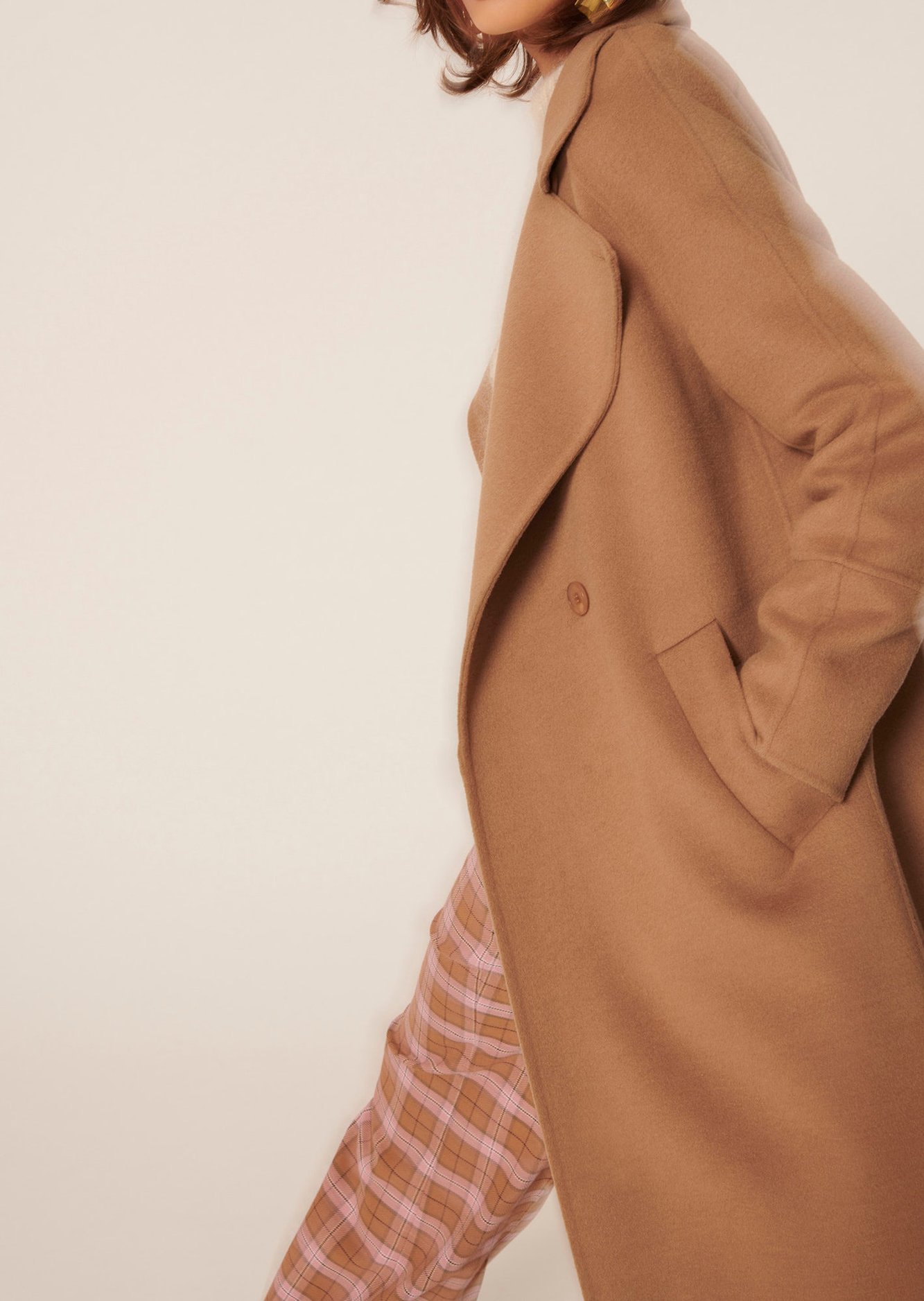 Manteau Mafalda camel en laine double face Tara Jarmon seconde main photo 3