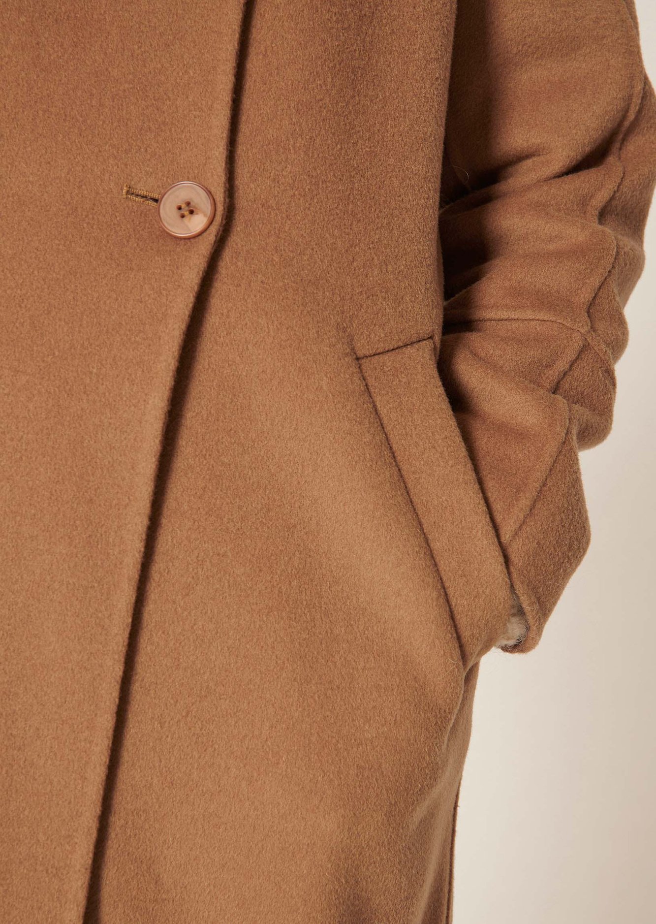 Manteau Mafalda camel en laine double face Tara Jarmon seconde main photo 4