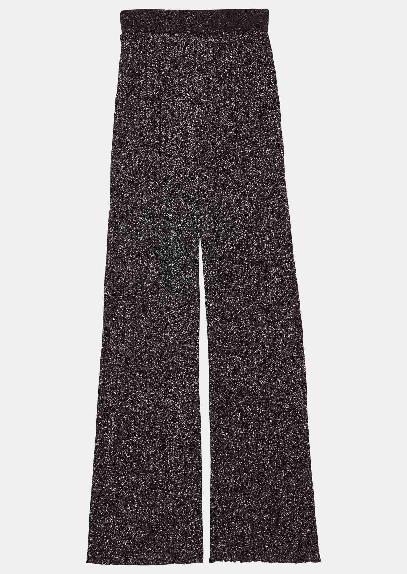 Pantalon Pannacotta noir en laine merinos et lurex Tara Jarmon seconde main photo 1