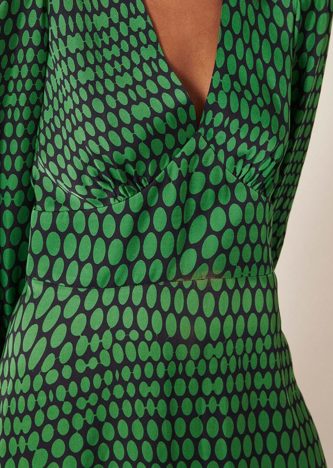 Robe Rain verte imprimé pois Tara Jarmon seconde main photo 3