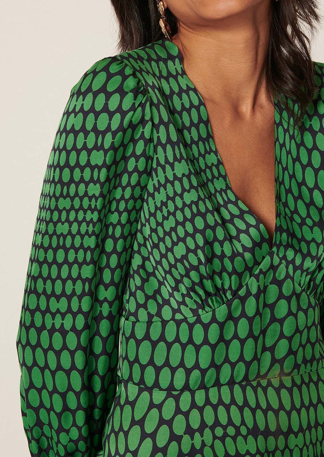 Robe Rain verte imprimé pois Tara Jarmon seconde main photo 6