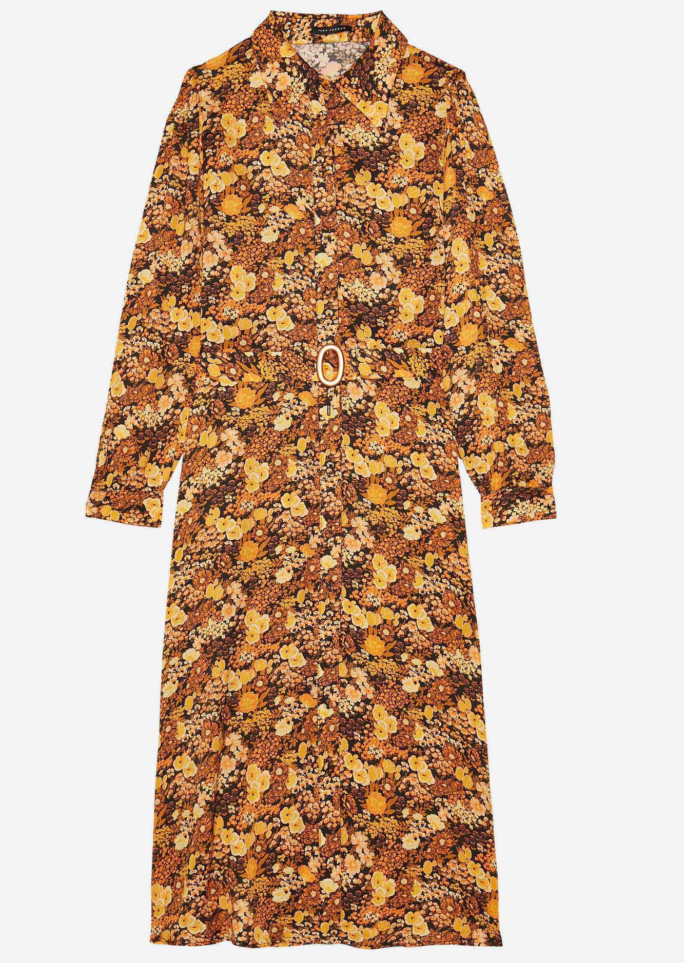 Robe Rolianne jaune imprimé fleurs Tara Jarmon seconde main photo 1