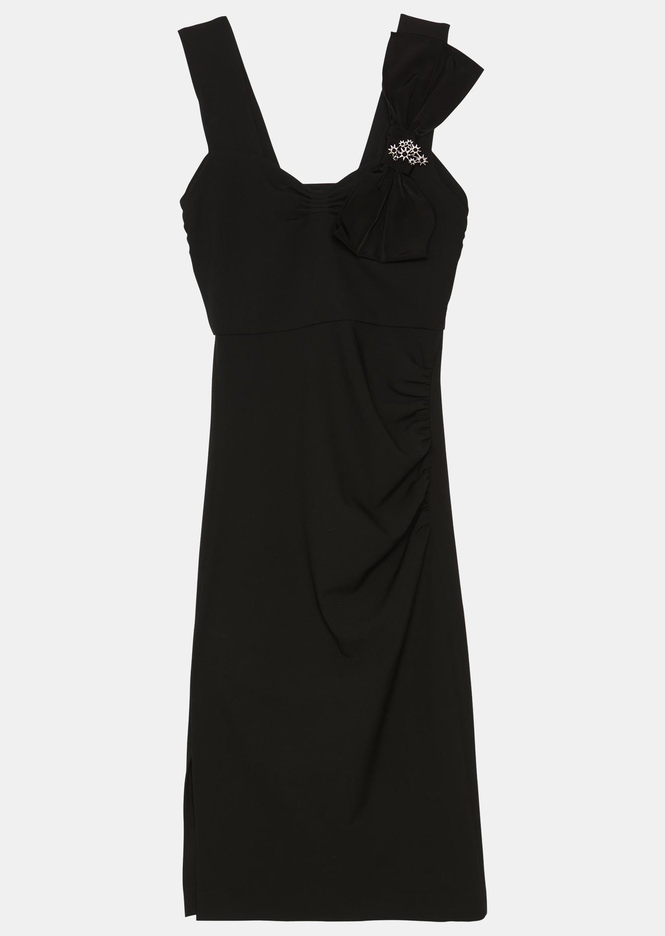 Robe Rotaria noire en toile stretch Tara Jarmon seconde main photo 1