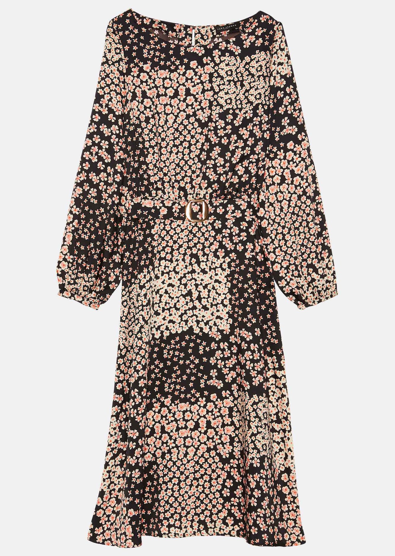 Robe Rillyta noire imprimé petites fleurs Tara Jarmon seconde main photo 1