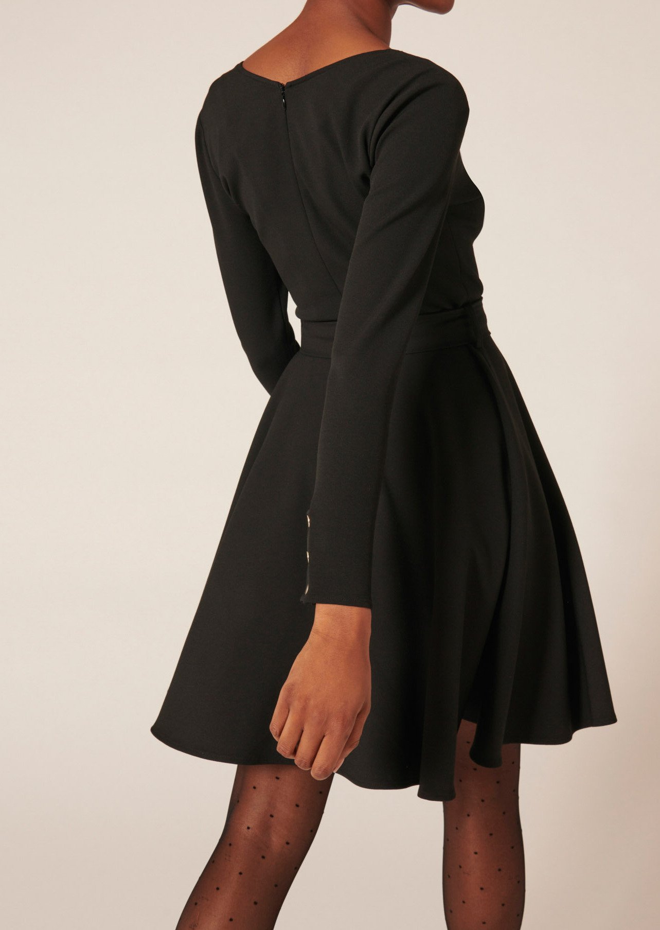 Robe Ruoka noire en toile stretch Tara Jarmon seconde main photo 2