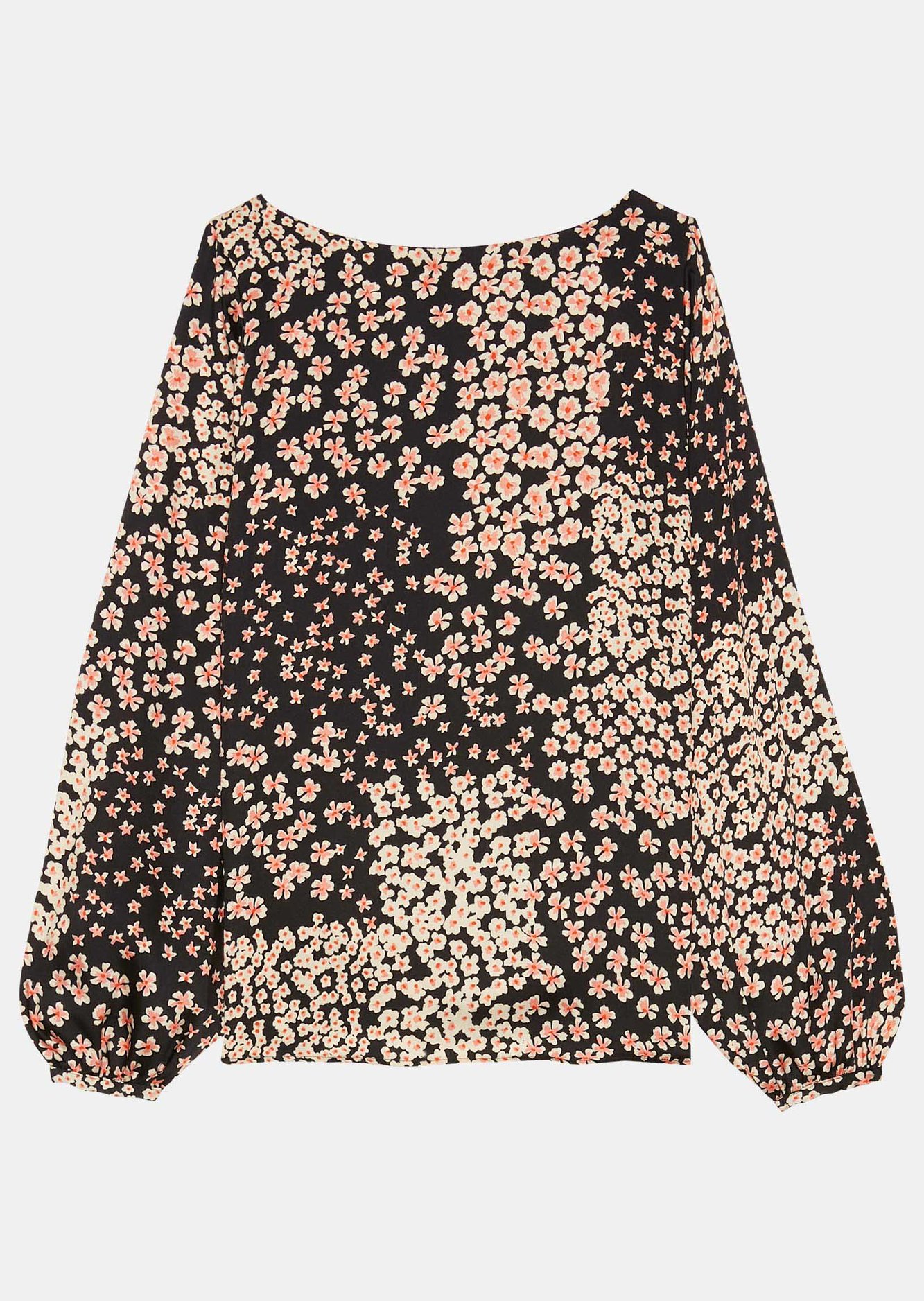 Top Tabecca noir imprimé petites fleurs Tara Jarmon seconde main photo 6