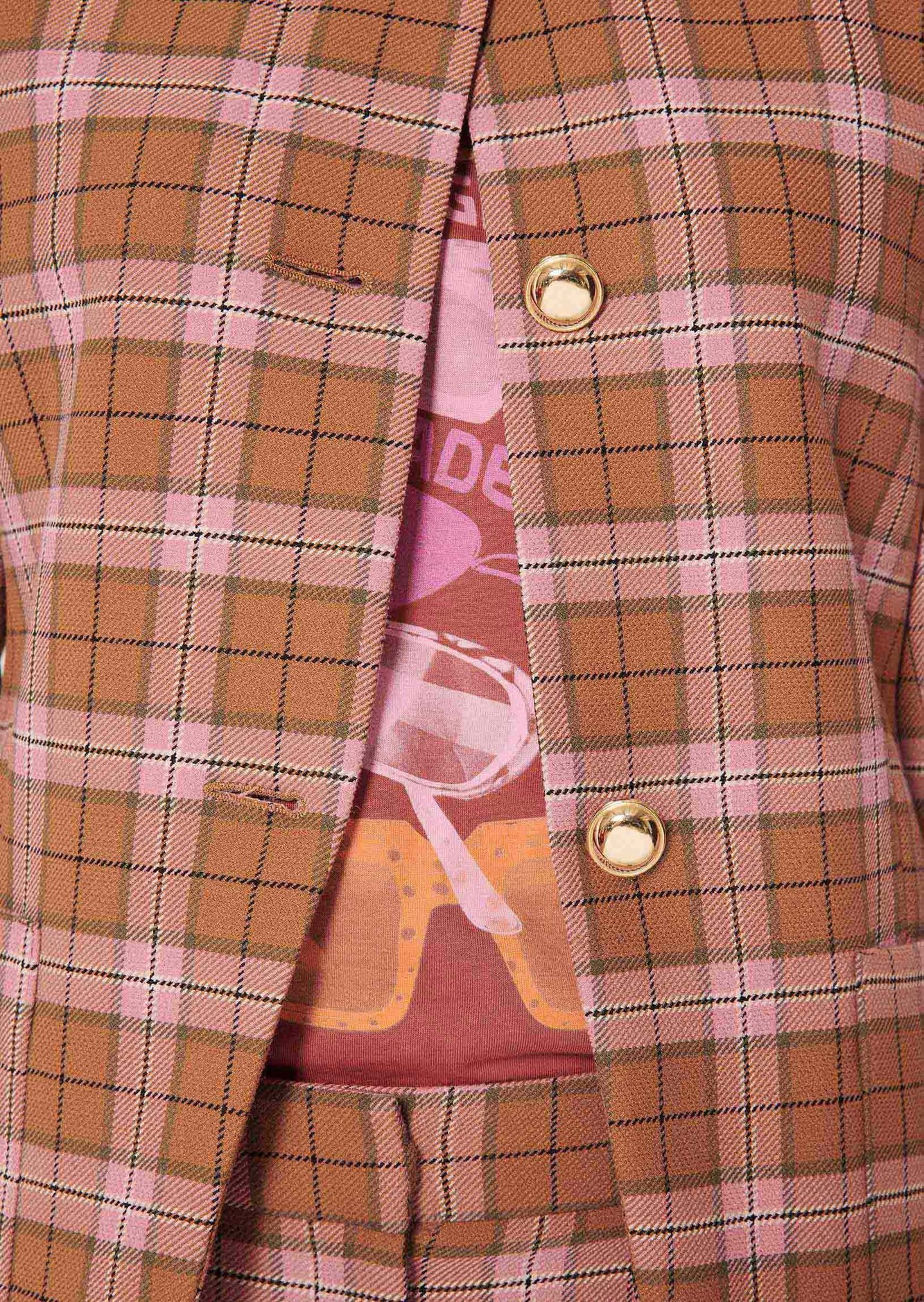 Veste Vericka rose en tartan Tara Jarmon seconde main photo 4