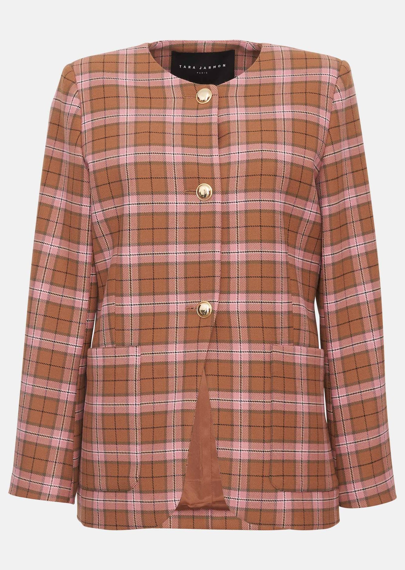 Veste Vericka rose en tartan Tara Jarmon seconde main photo 1